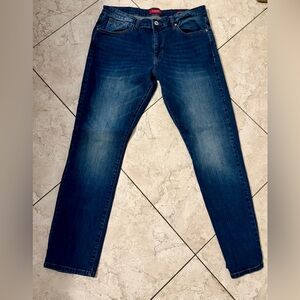 Guess Men's Slim Tapered Jeans in Deep Blue Wash 36x32